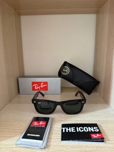 Ray-Ban Wayfarer RB2140 901 50-22 Occhiali da Sole - Nero/Grey - Foto 1 di 5