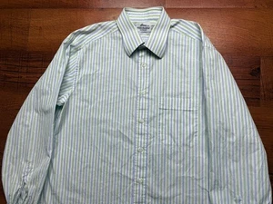 Brioni Dress Shirt - Mens 42 - 16 1/2 Striped Long Sleeve 100% Cotton Italy - Picture 1 of 10
