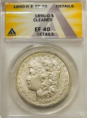 1890 O Morgan Silver Dollar ANACS XF Details Tougher Date Morgan - Image 1 of 4