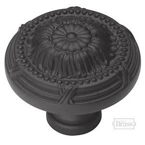 Hickory Hardware Oil-Rubbed Bronze Cabinet Knob, Solid Brass Ribbon & Reed M303 - Picture 1 of 1