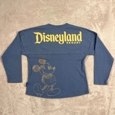 Disneyland Spirit Jersey Shirt Kids Large Blue Mickey Mouse Long Sleeve Cotton - Image 1 of 4