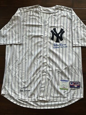 Don Larsen WSPG 10 8 56 New York Yankees Signed Autograph Jersey PSA DNA *40 - Image 1 of 4