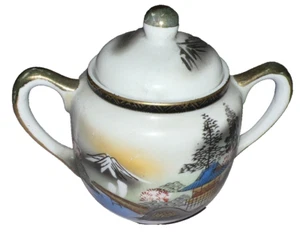 Stunning Vintage Porcelain sugar pot oriental Hand Painted Ritz China - Picture 1 of 9
