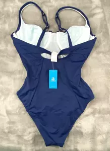 Cupshe One Piece Swimuit Medium Sz M Blue Padded Swimwear NWT NEW - Picture 1 of 5