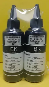 200 ml pigment sublimation Black Bulk Refill Ink for Epson Compatible USA  - Picture 1 of 1