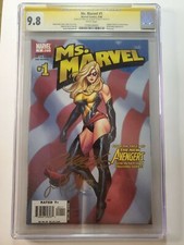 MS. MARVEL #1 (CGC 9.8) 2006 2x SIGNED by FRANK CHO & JIMMY PALMIOTTI!
