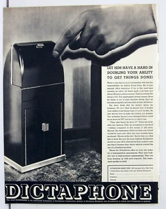 Diktiergerät Doppelfähigkeitsanzeige vom August 1934 Fortune Mag - Bild 1 von 2