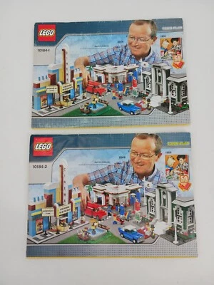 Set of 2 LEGO Town Plan Instruction Manual 10184-1 10184-2 MANUALS ONLY - Image 1 of 2