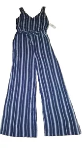 no boundaries Navy And White Jumpsuit - Picture 1 of 3