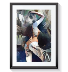 Sexy Girl Woman Abstract Picture Frame or Poster Print Bedroom Wall Art A3 A4 A5 - Picture 1 of 14