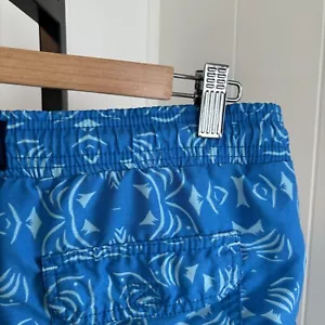 Reyn Spooner Swim Trunks Lined Mens Small Aloha Blue Fish Print Shorts 7" Inseam - Picture 1 of 8