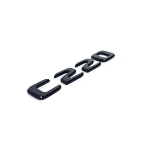 Mercedes Gloss Black C220 Rear Boot Emblems Lettering Numbers Badge AMG C CLASS - Picture 1 of 1