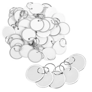 150 Pieses Metal Rim Tags Key Tags 1.57 Inch Large Round Paper Tags with Meta... - Picture 1 of 7