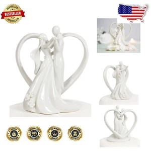 Elegant 6-Inch Dancing Bride and Groom Topper - Ideal for Romantic Occasions - Picture 1 of 7