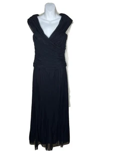 Alex Evenings Damen schwarzes gerafftes Kleid langes Kleid Gr. 6 Event Hochzeit - Bild 1 von 10