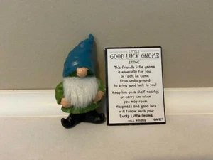 Gnome Stone - Good Luck Gnome Blue 2.5" Tall with Poem Card (9) - Picture 1 of 2