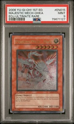 Yugioh - Majestic Mech-Ohka - 1st Edition Ultimate Rare - PSA 9 - Free Pack! - Image 1 of 2