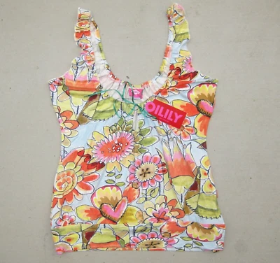 Новый с Ярлыками маслянистый женщин без рукавов цветочный Майка M средний новый с ярлыками - Изображение 1 из 4