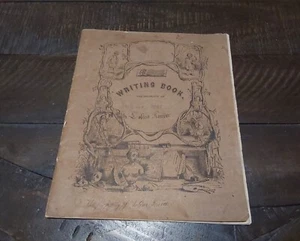 1860s School Composition Book FOLK ART DRAWINGS FARM INDIAN SOLDIER Lebanon PA - Picture 1 of 22