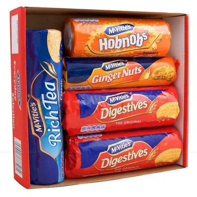 McVities Selection Biscuits Rich Tea 2 x Digestives, Hob Nobs Ginger Nuts 5 Pack - Image 1 of 4