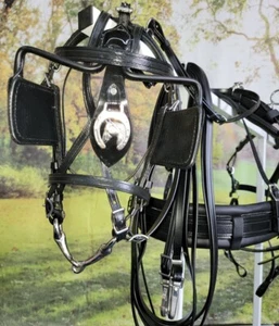 Miniature Mini Horse Brahma Webb Buggy Style Breastpull Driving Harness - Picture 1 of 4