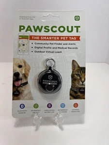 Pawscout The Smarter Pet Tag Community Pet Finder & Alerts Bluetooth Black NEW - Picture 1 of 5