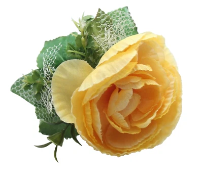 Prom, Wedding Accessories, Yellow Flower Corsage, Flower Wristlet - Image 1 of 3