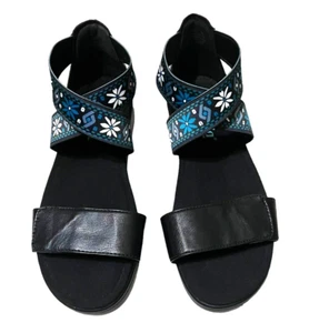 Alegria Sandal Size 38 US 8-8.5 Lucia Aqua Adjustable Cross-Strap Sandals - Picture 1 of 8