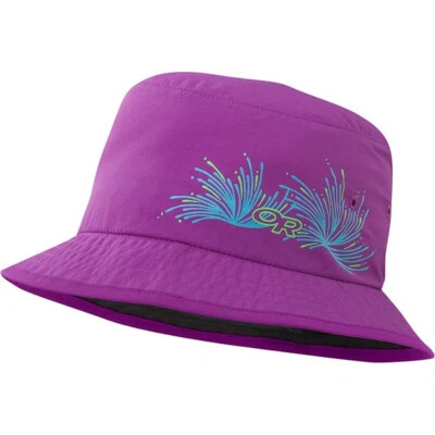 NWT OR Outdoor Research Sun 50+ UPF Solstice Kids Bucket Hat Purple sz M 3-6 Yrs - Изображение 1 из 4