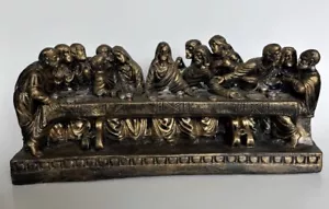 Vintage Leonardo Da Vinci The Last Supper Sculpture Statue Large & Heavy 13.5” - Picture 1 of 12