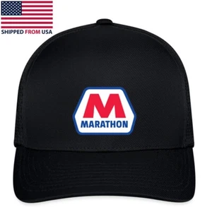 Baseballmütze Marathon Oil Gas Logo schwarz Größe verstellbar S/M L/XL - Bild 1 von 6