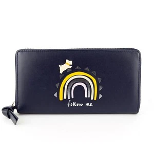 Radley London Follow Me Large Zip Around Matinee Leather Wallet $108, Dark Blue - Picture 1 of 11