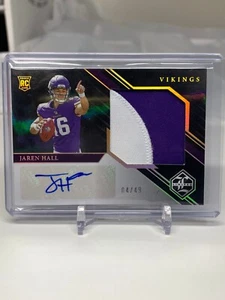 2023 Patch Rookie Limited Jaren Hall #94/99. Vikings QB - Foto 1 di 3