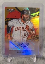2022 Topps Fire FA-JA Jose Altuve Gold Auto 4/10