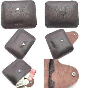 IXYVIA 100% Genuine Leather Coin Purse - Dark Chocolate - Picture 1 of 7