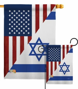 US Israel Friendship GF Garden Flag Regional Decorative Gift Yard House Banner - Picture 1 of 17