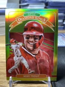 2020 Donruss Optic MIKE TROUT Lime Green Prizm Diamond Kings Angels #9 - Picture 1 of 2