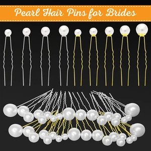 18pcs Pearl Wedding Party Bridal Hair Pins Bridesmaid Clips for Women & Girls - Picture 1 of 15