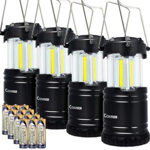 Set of 4 LED Camping Lantern, COB Ultra Bright Collapsible Portable Camping Lamp