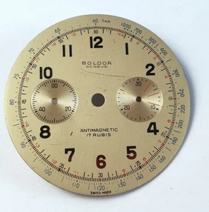 anni '50 - QUADRANTE BOLDOR GENEVE PER CRONOGRAFO LANDERON - mm. 34 - Foto 1 di 2