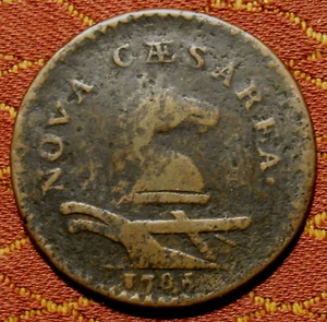 1786 NEW JERSEY COLONIAL COPPER, MARIS 17-K ~ HORSE & PLOW, ORIGINAL, NICE! - Picture 1 of 6