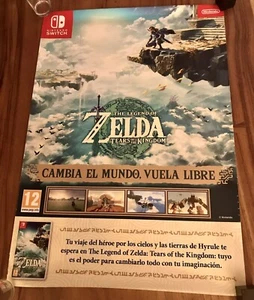 The Legend Of Zelda Tears Of The Kingdom Promo Store Official Poster 100X70 - Picture 1 of 4