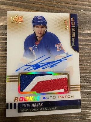2020-21 UD Premier Hockey LIBOR HAJEK Rookie Auto Patch #41/49 RC RPA - Image 1 of 2