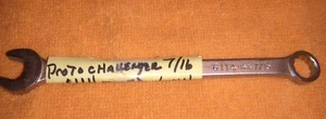 Vintage Proto 7/16" #6114 MFD USA CHALLENGER COMBO SCHRAUBENSCHLÜSSEL - Bild 1 von 1