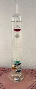 Galileo Thermometer Glas Thermometer Handarbeit mundgeblasen ca 35 cm hoch - Bild 1 von 1