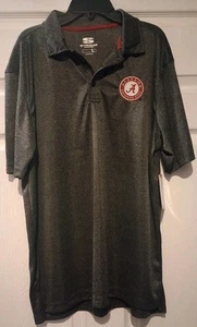 Stadium Athletics Herren Alabama Polo Größe Large grau neu Dri Fit Kurzarm - Bild 1 von 5