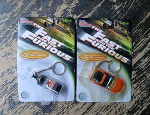 Racing Champions Fast & Furious Brian's Toyota Supra & Nitrous Bottle KEYCHAINS - Picture 1 of 15