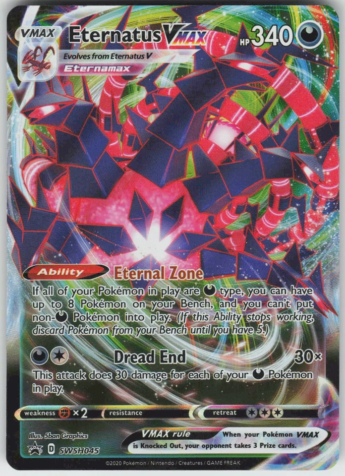 Pokemon Eternatus VMAX - SWSH045 SWSH: Sword & Shield Promo Cards Promo NM - Image 1 of 2