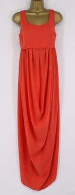 CARVEN WOMENS SATIN DRESS SLEEVELESS MAXI 40 / UK 12 GERANIUM RED RRP £334 AD - Image 1 of 4