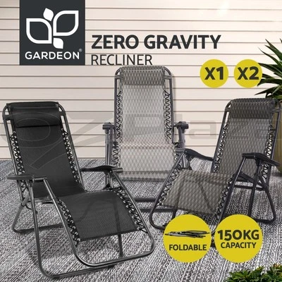 Gardeon Outdoor Sun Lounge Zero Gravity Chairs Beach Chair Recliner Camping - image 1 of 4